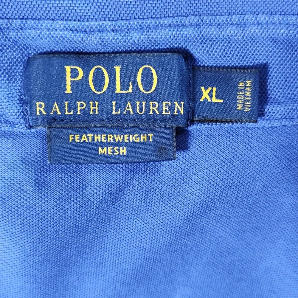 Limited Edition Mens Blue Featherweight Mesh Polo Excellent Condition